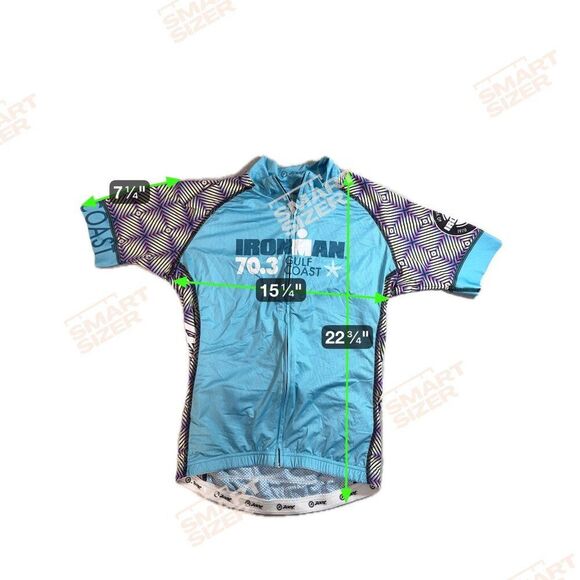 Ironman Gulf Coast 70.3 Cycling Jersey S Blue Short Sleeve Full Zip Starfish - Picture 5 of 5